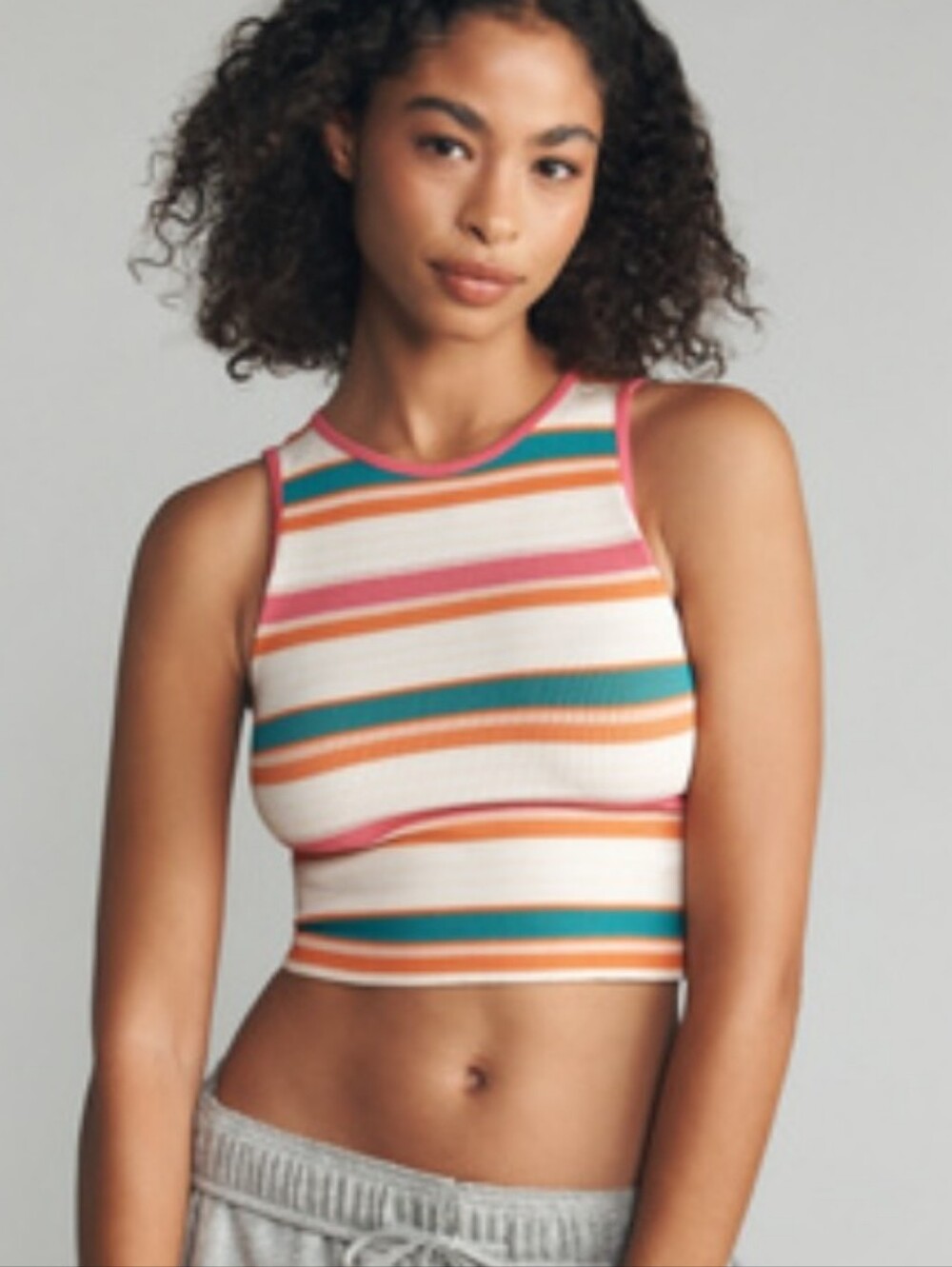NWT The Reegan Seamless Ribbed Cropped Tank